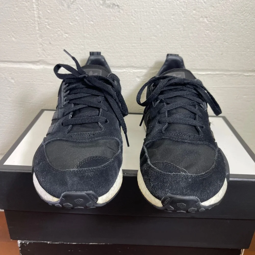 Adidas Boston x Super R1 EE3654 Core Black‎ Running Shoes Sneakers Men's 9.5 US